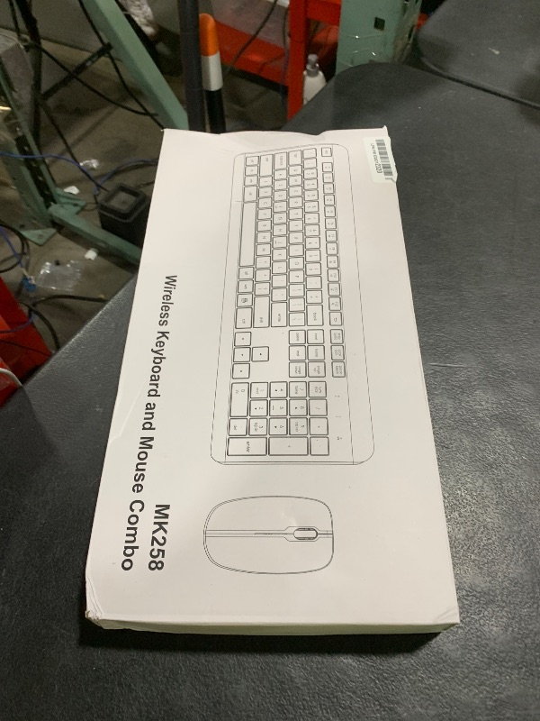 Photo 1 of Wireless Keyboard and Mouse Combo, Full Size Silent Ergonomic Keyboard and Mouse, Long Battery Life, Optical Mouse, 2.4G Lag-Free Cordless Mice Keyboard for Computer, Mac, Laptop, PC, Windows