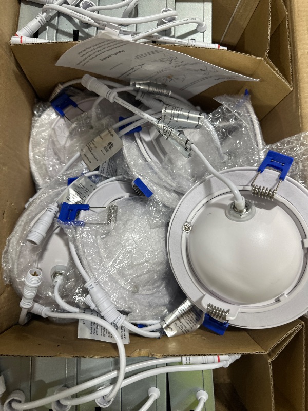 Photo 1 of Adetu 4 inch Gimbal Led Recessed Lights, 360°+90° Adjustable Directional Recessed Lighting, 2700K/3000K/3500K/4000K/5000K Dimmable Retrofit Eyeball Can Lights with Jbox,ETL(White,12 Pack)