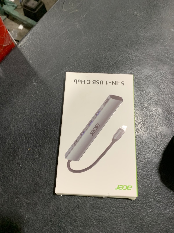 Photo 1 of Acer 5 in 1 USB C Hub with 4K HDMI, 100W Power Delivery, 3 USB A Data Ports, USB C to HDMI Multiport Adapter for Laptop, PC, Tablet, MacBook Air, iPad Air, iMac, iPhone 15/16 Pro/Pro Max