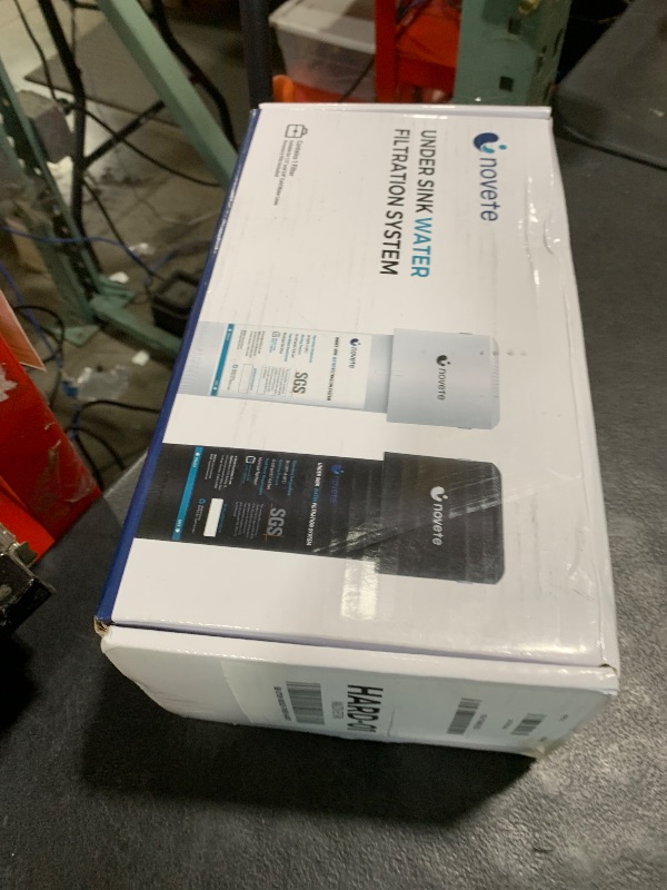Photo 1 of NOVETE Under Sink Water Filter System, Upgraded 30,000 Gallons, NSF/ANSI 42 & 372 Certified, Reduces 99% Chlorine, Lead, PFOA/PFOS, Bad Taste & Odor, Direct Connect to Kitchen Faucet, UWF1A-PC, Black