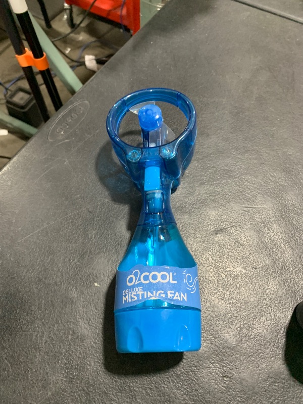 Photo 1 of O2COOL Deluxe Handheld Battery Powered Water Misting Fan (Light Blue)