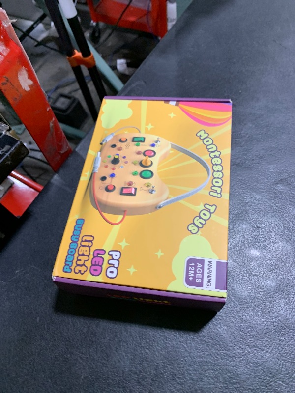 Photo 1 of Montessori Toddler Busy Board Sensory Toys for Toddlers Wooden Autism Sensory Toy, Toddler Switch Board with 17 LED Lights for Kids 1-6 Year Olds to Develop Fine Motor Skills.