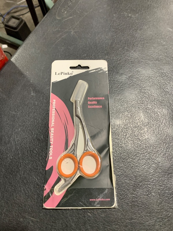 Photo 1 of LePinko Eyebrow Trimming Scissors with Combs, Gifts For Men Women Stocking Stuffers, Gray