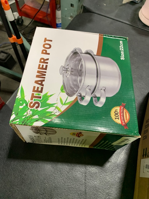 Photo 1 of 3.0 Quart Steamer Pot for Cooking, 2-tier Steam Pots with Lid for Cooking Vegetables, Seafood, Soups, Food and Pasta