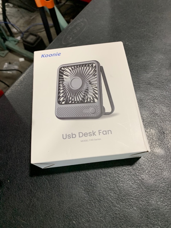 Photo 1 of Koonie USB Desk Fan, Strong Wind Ultra Quiet Small Personal Fan with 180° Tilt Folding and 3 Speeds Adjustable, USB-C Corded Powered Mini USB Fan for Office Desktop Bedroom, NO BATTERY