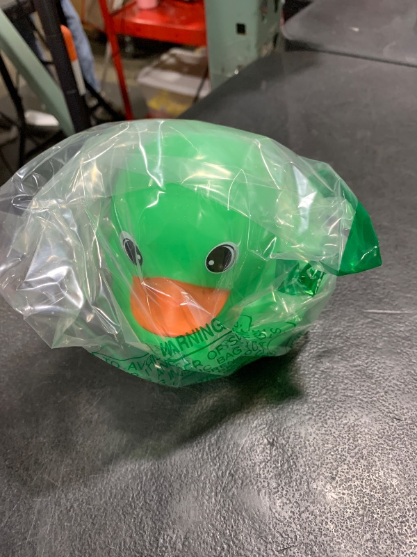 Photo 1 of Honoson 6.89 Inch Giant Rubber Duck Big Rubber Duck Large Duckling Bath Toy with Squeaky Sound for Summer Baby Shower Birthday Party Favor Gift(Green)