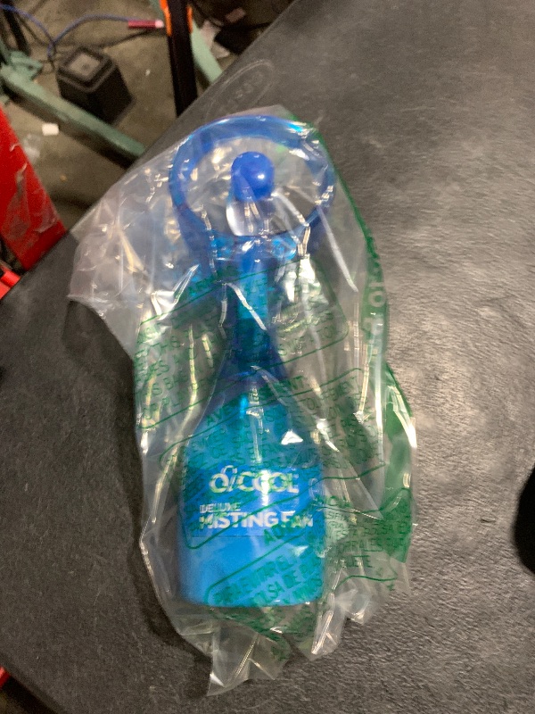 Photo 1 of O2COOL Deluxe Handheld Battery Powered Water Misting Fan (Light Blue)
