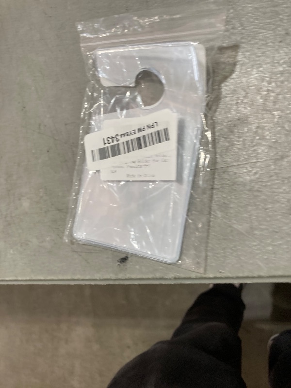 Photo 1 of Clear Parking Permit Holder, Car Vertical Parking Lot Pass Rear View Mirror Hanger Vehicle Parking Pass Hang Tag Holder for Car Passes, Permits - 5PCS+1PCS Hang Tag