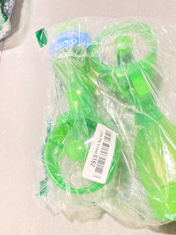 Photo 1 of O2COOL Deluxe Handheld Battery Powered Water Misting Fan (Green) 2 Pack