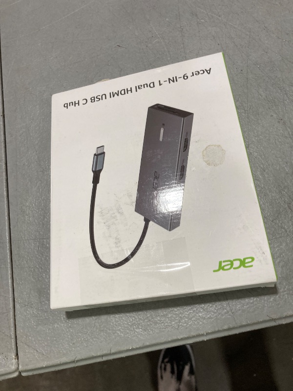 Photo 1 of Acer USB C Docking Station Dual Monitor With 2 HDMI, 9-IN-1 Laptop Docking Station with 4K HDMI, USB A&C 3.0, SD/Micro SD, 100W PD Charging, USB C Dock Compatible with Acer/Dell XPS/HP/Mac/Surface etc