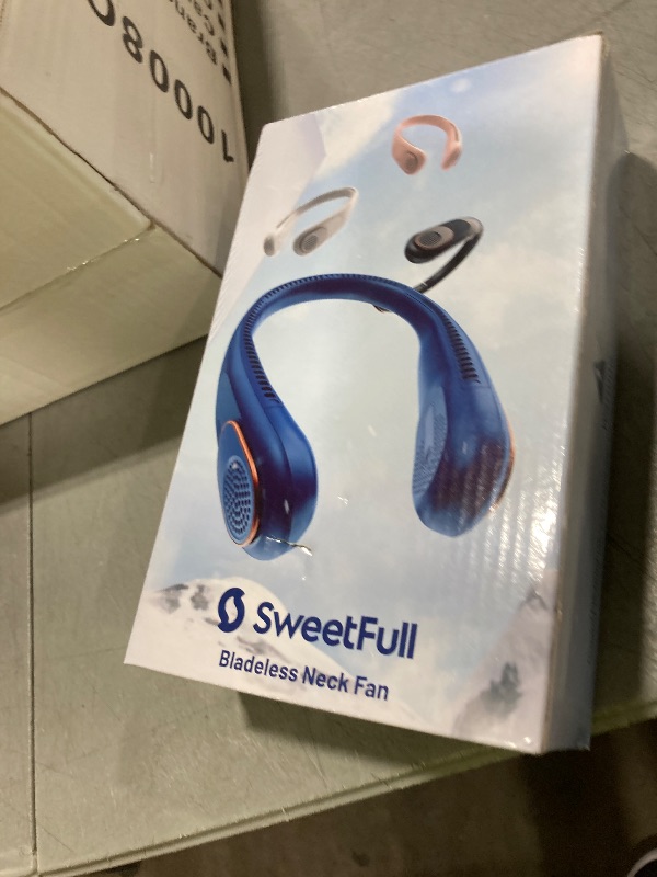 Photo 1 of SWEETFULL Portable Neck Fan 360° Cooling Bladeless Personal Fan | No Hair Twisting - 4000mAh USB Rechargeable Wearable Fan for Travel, Birthday Gifts for Men, Women, Mom, and Dad
