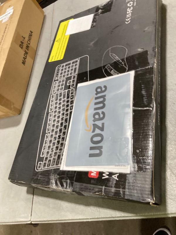 Photo 1 of Wireless Keyboard and Mouse Combo, 2.4G Full Size Wave Keys Ergonomic Keyboard with Wrist Rest and 3-Level DPI Adjustable Wireless Ergonomic Mouse for Windows, Mac OS Desktop/Laptop/PC(White)