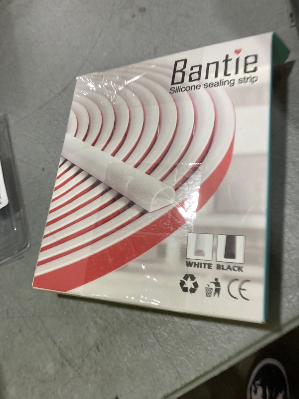 Photo 1 of Bantie Weather Stripping Door Seal - Self Adhesive Weather Strip Silicone D Shaped Seal Strip for Door Frame/Window Seal (20FT Black 3/8" W × 1/4" T)