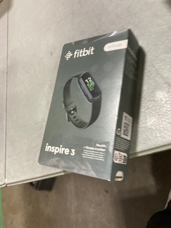 Photo 1 of Fitbit Inspire 3 Health &-Fitness-Tracker with Stress Management, Workout Intensity, Sleep Tracking, 24/7 Heart Rate and more, Midnight Zen/Black One Size (S & L Bands Included)