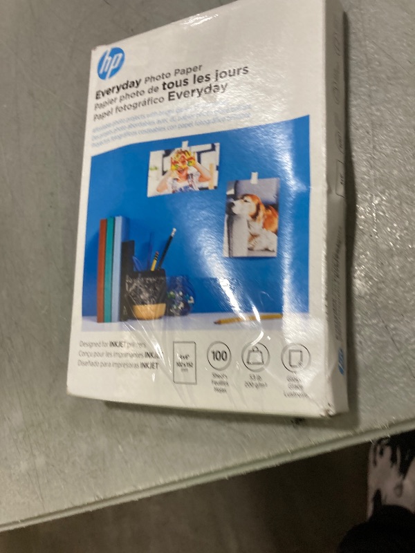 Photo 1 of HP Everyday Photo Paper, Glossy, 4x6 in, 100 sheets (CR759A), Pack of 1