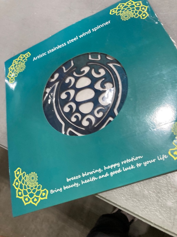 Photo 1 of Wind Spinner Metal Outdoor - 12 Inches Stainless Steel Turtle Wind Spinners for Yard and Garden, Kinetic Wind Spinner Hanging Decor - Enhance Your Outdoor Space with Metal Wind Spinners (Turtle)