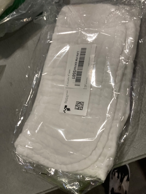 Photo 1 of Lovely Care 12 Pack Muslin Burp Cloths 100% Cotton Muslin Cloths Large 20''x10'' Extra Soft and Absorbent Baby Burping Cloth - White