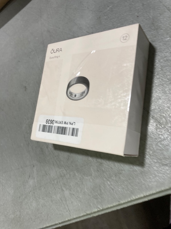 Photo 1 of Oura Ring 4 - Stealth - Size 12 - Smart Ring - Unique Sizing, Not Standard US Ring Sizes - Size First - Sleep Tracking Wearable - Heart Rate - Fitness Tracker - Up to 8 Days of Battery Life