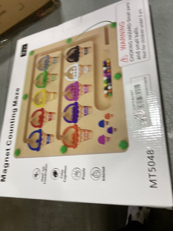 Photo 1 of MTYOKILN Magnetic Color & Number Maze - Montessori Wooden Color Matching Learning Counting Puzzle Board - Toddler Fine Motor Skills Toys for Boys Girls 3 4 5 Years Old
