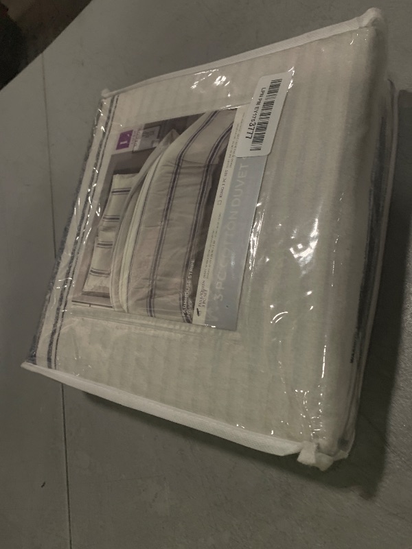 Photo 1 of Lush Decor Comforter Farmhouse Stripe, Full/Queen, Navy