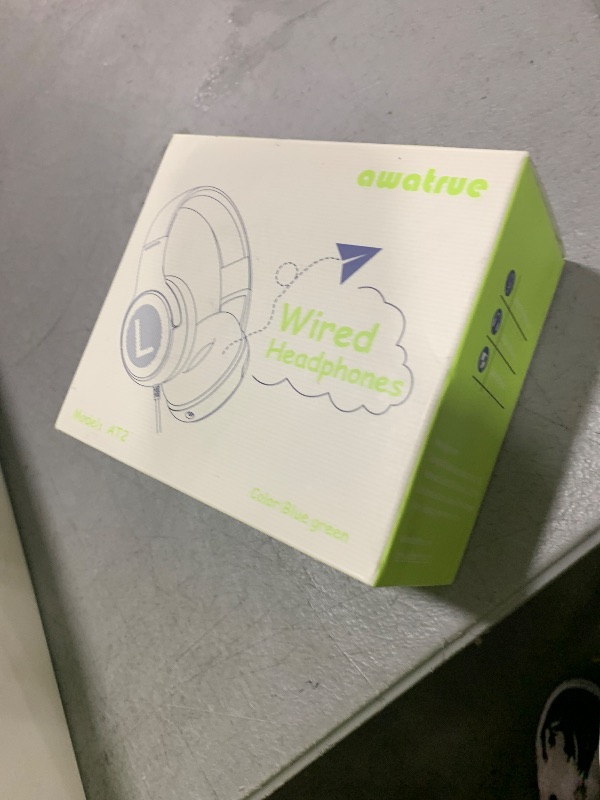 Photo 1 of awatrue Kids Headphones for School Toddler Wired with Microphone Plug in Bulk Boys Headset Girls 3+ Year Old Blue Green shareport Phones Teen Volume Control Airplane Two People Childrens Babies