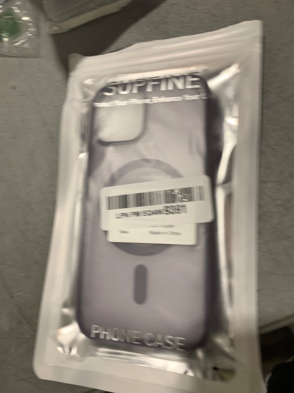 Photo 1 of SUPFINE Magnetic for iPhone 12 Case/iPhone 12 Pro Case (Compatible with MagSafe)(Military Grade Drop Protection) Translucent Matte Shockproof Phone Cover,Dark Purple