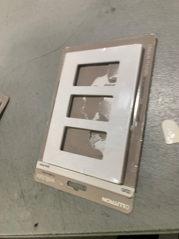 Photo 1 of Lutron Claro Light Switch Cover Plate, 3 Gang Wallplate, for Decorator Light Switches, Rocker Light Switch Cover, Outlet Cover, Screwless Switch Plate Cover, Gloss, CW-3-WH, White