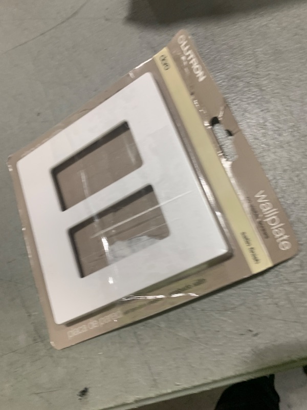 Photo 1 of Lutron Claro 2 Gang Decorator/Rocker Wallplate, For Light Dimmers, Switches and Accessories, Snap-On Installation, No Visible Screws, Satin, SC-2-SW, Snow