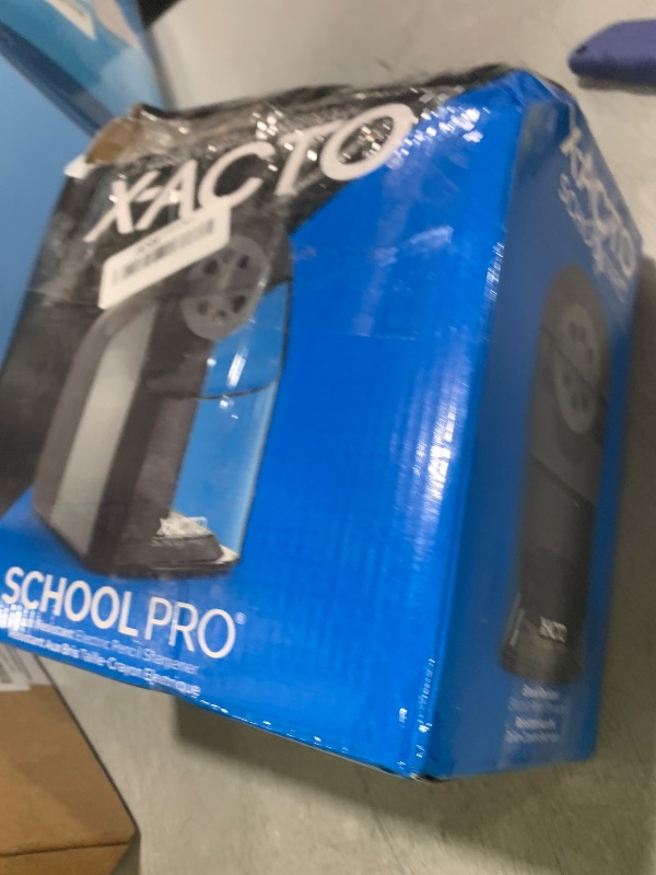 Photo 1 of X-ACTO Pencil Sharpener, SchoolPro Electric Pencil Sharpener, Heavy Duty Sharpener for School, Classroom and Teacher Supplies, Perfect for Addition to Homeschooling Supplies, Black, 1 Count