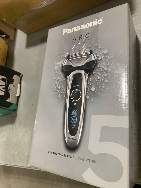 Photo 1 of Panasonic ARC5 Electric Razor for Men with Pop-Up Trimmer, Wet/Dry 5-Blade Electric Shaver with Intelligent Shave Sensor and Multi-Flex Pivoting Head – ES-LV65-S (Silver)