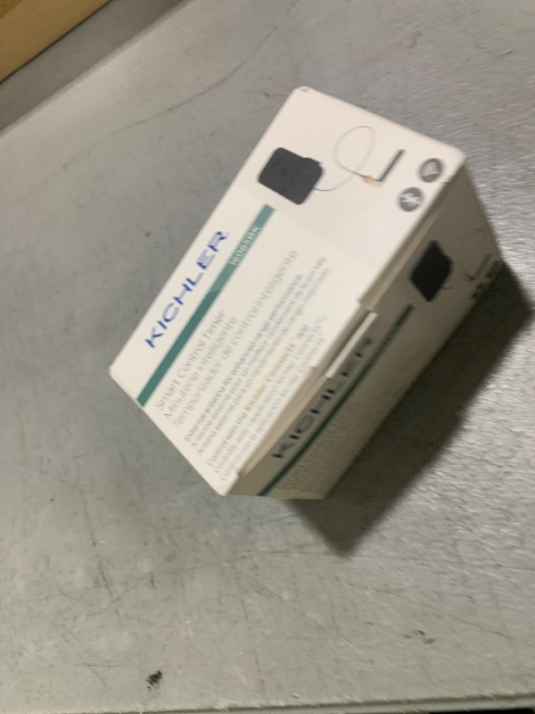 Photo 1 of Kichler Smart Control Timer in Black, Wi-Fi Enabled Landscape Lighting Automation (2.5" W x 2.25" H x 4" L), 16085BK
