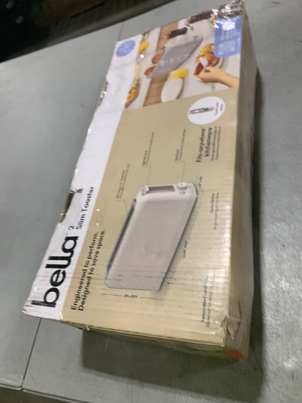 Photo 1 of bella 2 Slice Slim Toaster, Fits-anywhere™ Kitchenware, 6 Setting Shade Control with Reheat & Cancel Buttons, Fits sourdough, 10” Long Slot, Anti Jam & Auto Shutoff, 900 Watt, Oatmilk