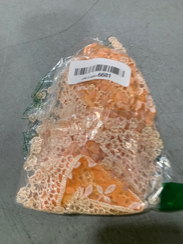 Photo 1 of Cotchear Lace Scarf Floral Crochet Lightweight Tassel Sheer Wrap Scarves Shawl (Orange)