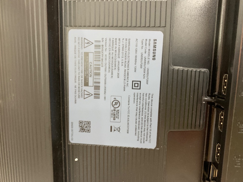 Photo 1 of Samsung 55-Inch Class Crystal UHD 4K DU7200 Series HDR Smart TV w/Object Tracking Sound Lite, PurColor, Motion Xcelerator, Mega Contrast, Q-Symphony (UN55DU7200, 2024 Model)