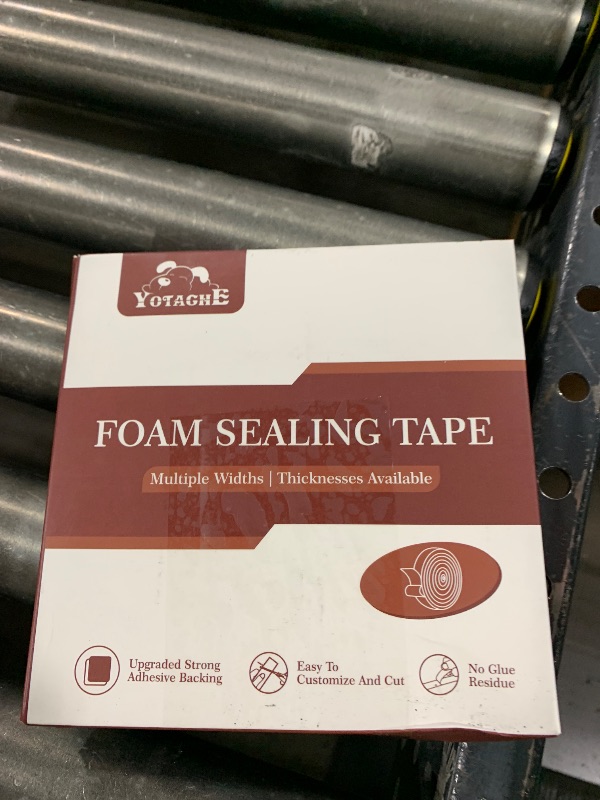 Photo 1 of Yotache Foam Strips Adhesive 1" x1/16, Close Cell Foam Rubber Weather Stripping Tape Seal for Doors Insulation, Total 33 Feet Long