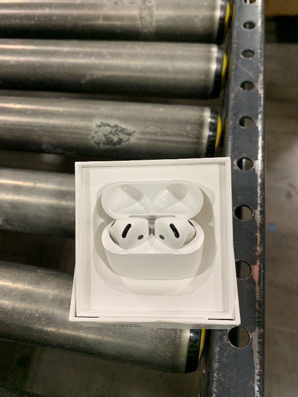 Photo 1 of Apple AirPods 4 Wireless Earbuds, Bluetooth Headphones, with Active Noise Cancellation, Adaptive Audio, Transparency Mode, Personalized Spatial Audio, USB-C Charging Case, Wireless Charging, H2 Chip