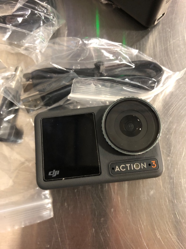 Photo 1 of DJI Osmo Action 3 Pro Adventure Combo, Action Camera 4K with 1/1.3" Sensor, 12h Extended Battery Life with 3 Batteries, Stabilization, Dual OLED Touchscreens, Mini Action Camera for Travel, Vlog