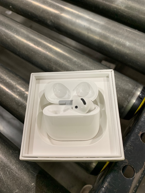 Photo 1 of Apple AirPods 4 Wireless Earbuds, Bluetooth Headphones, Personalized Spatial Audio, Sweat and Water Resistant, USB-C Charging Case, H2 Chip, Up to 30 Hours of Battery Life, Effortless Setup for iPhone