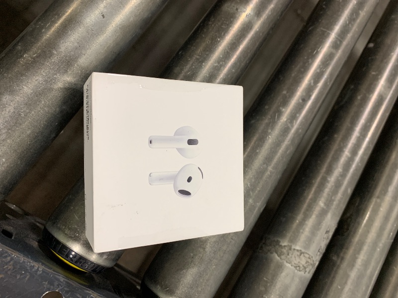 Photo 1 of Apple AirPods 4 Wireless Earbuds, Bluetooth Headphones, Personalized Spatial Audio, Sweat and Water Resistant, USB-C Charging Case, H2 Chip, Up to 30 Hours of Battery Life, Effortless Setup for iPhone