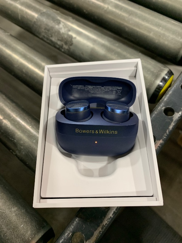 Photo 1 of Bowers & Wilkins Pi8 Wireless Bluetooth Earbuds (Midnight Blue), in-Ear Bluetooth Earphones with Qualcomm & aptX Lossless, Active Noise Cancelling Earbuds, 3 Built-in Mics, 15-Min Quick Charging