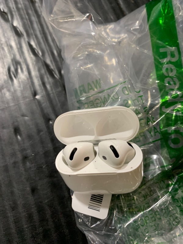 Photo 1 of Apple AirPods 4 Wireless Earbuds, Bluetooth Headphones, with Active Noise Cancellation, Adaptive Audio, Transparency Mode, Personalized Spatial Audio, USB-C Charging Case, Wireless Charging, H2 Chip