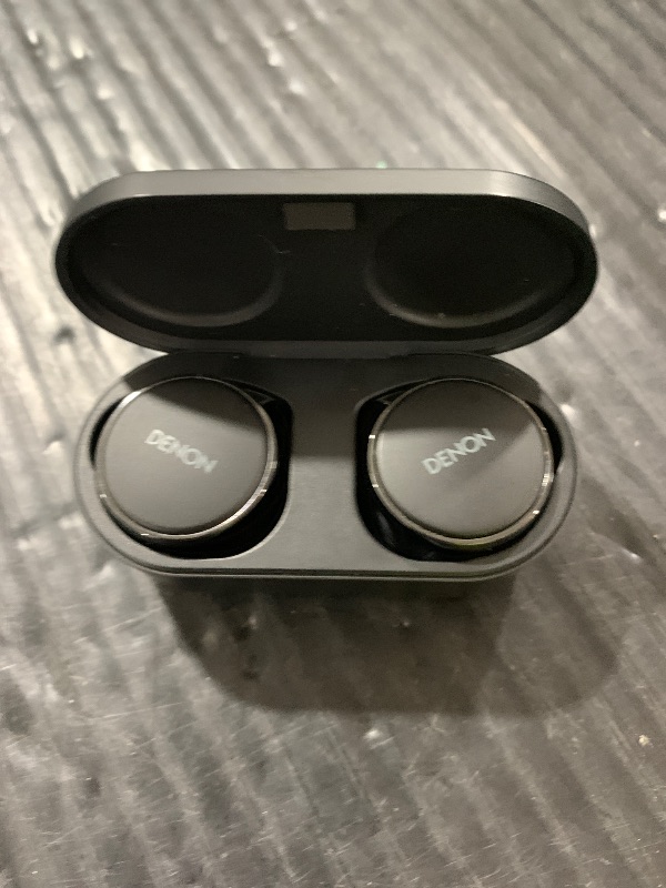 Photo 1 of Denon PerL Pro True Wireless Earbuds - Adaptive Active Noise Cancelling, Personalized Sound with Masimo Adaptive Acoustic Technology, Spatial Audio, Long-Lasting Battery, Wireless Charging, Black