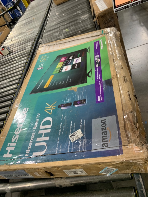 Photo 1 of Hisense 50 Inch R Series Class 4K Ultra HD 2160P LED Smart Roku TV with HDR Game Mode Works with Google Assistant and Alexa (Refurbished) *PARTS ONLY8*