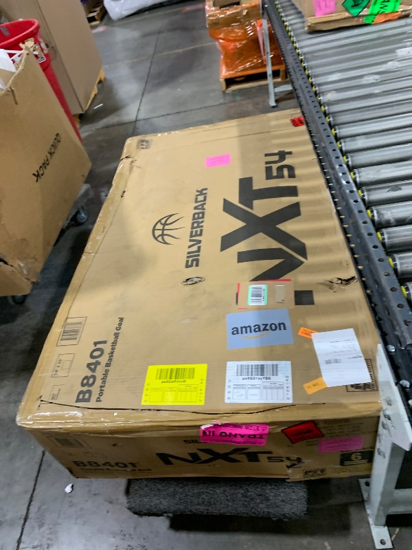 Photo 1 of Silverback NXT Portable Adjustable 10-ft Outdoor Basketball Hoop, 50" and 54" Basketball Goal Backboard Available - Assembles in 90 Minutes