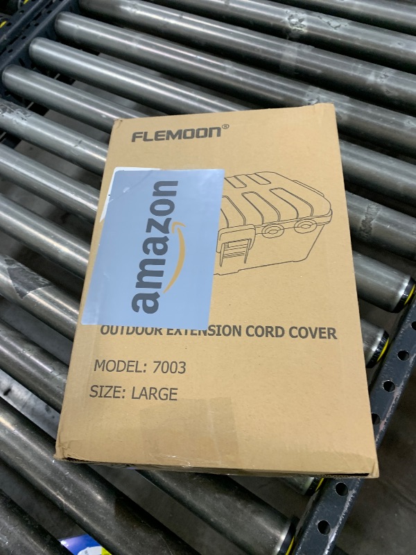 Photo 1 of Flemoon Large Outdoor Electrical Box (12.5 x 8.5 x 5 inch), IP54 Waterproof Extension Cord Cover Weatherproof, Protect Outlet, Plug, Socket, Timer, Power Strip, Holiday Light Decoration, Black