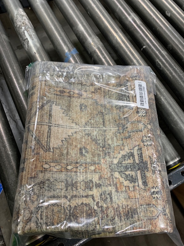 Photo 1 of 36"x48" Office Chair Mat for Hardwood Tile Floor, Under Desk Carpet Protector for Rolling Computer Chair Mat, Machine Washable Area Rug, Anti-Slip 1/5" Thick Low Pile Thin Vinyl Floor Mat, Sepia