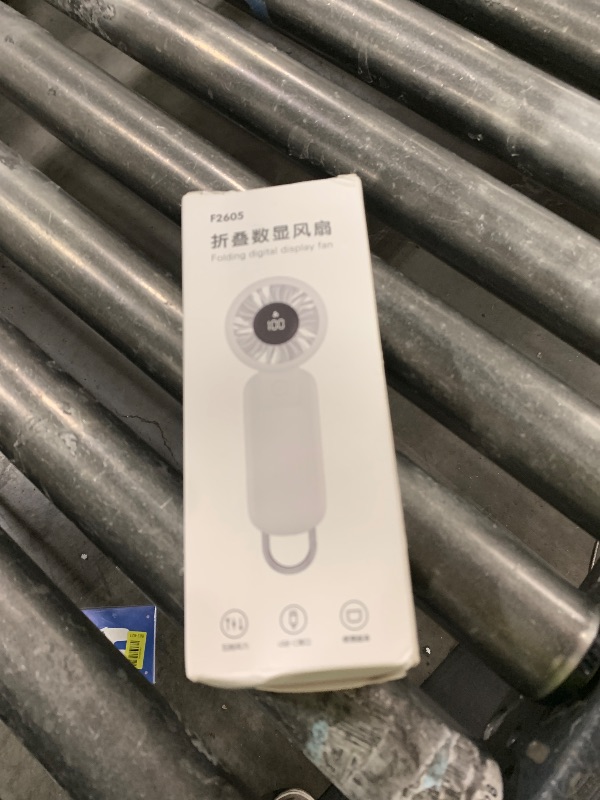 Photo 1 of Portable HandHeld Turbo Fan - Foldable Personal Fan with LED Display, 5 Speeds, Lanyard, USB Rechargeable, Strong Airflow, Mini Pocket Fans Gifts for Women/Men, Travel, Vacation, Concerts, Lash, Beach
