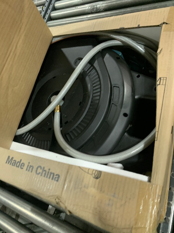 Photo 1 of AYURA Retractable Garden Hose Reel 100 ft x 1/2 inch with Pro Metal Shaft, Heavy Duty Automatic Garden Hose Reels with Kink-Free Rewind and Lock at Any Length, Wall Mount Water Hose Reel for Outside