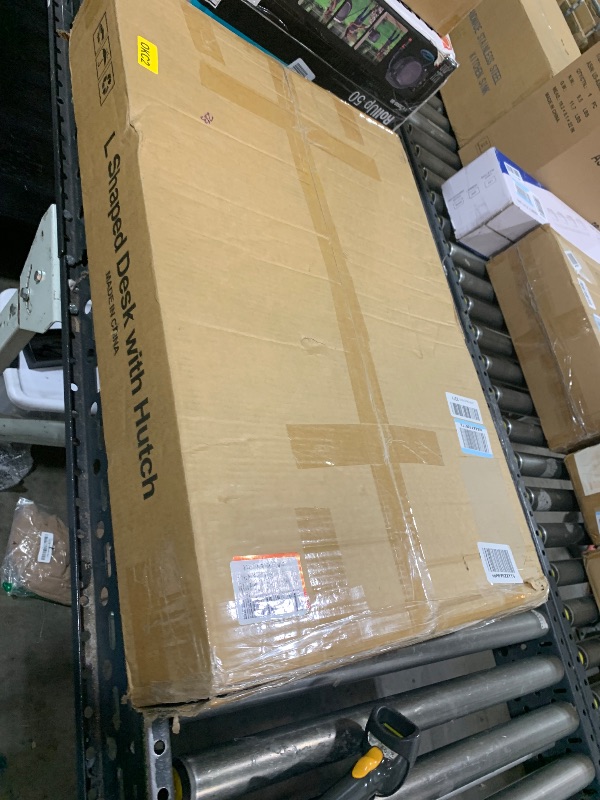 Photo 1 of OtterOasis L Shaped Gaming Desk, Reversible Computer Desk with 4-Tier Shelves, Corner Desk with Pegboard, Home Office Desk with LED Lights & Power Outlets Gaming Desk with Storage, Black
