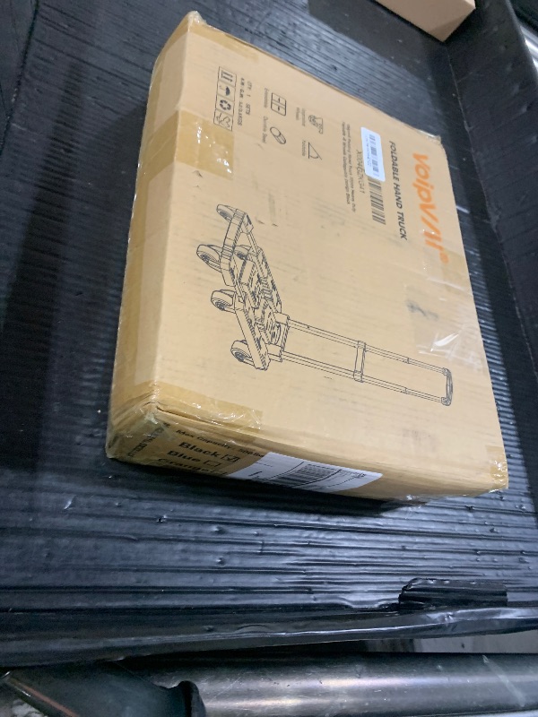 Photo 1 of Voipvvii Folding Hand Truck 500lbs, Portable Heavy Duty Dolly Cart, 6 Wheels Collapsible Luggage Cart with 2 Elastic Ropes - Compact Trolley Cart for Easy Moving - Ideal Hand Cart for Travel and More